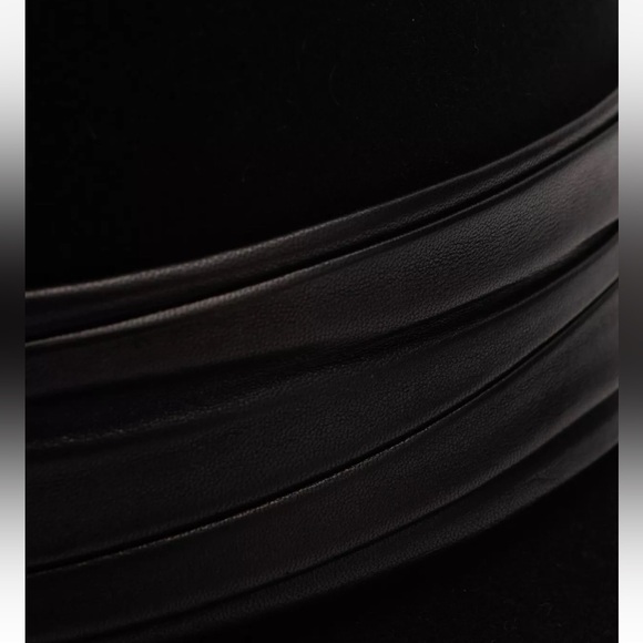 SAINT LAURENT New with tags Rabbit Felt Hat with Leather Band Size S - Picture 4 of 8